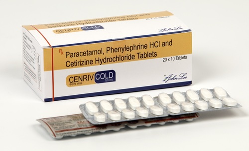 Cetirizine 5 MG,Paracetamol 325 MG, Phenylephrine 5 MG (Round)