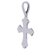 PLAIN CROSS CHARM 925 STERLING SOLID SILVER PENDANT