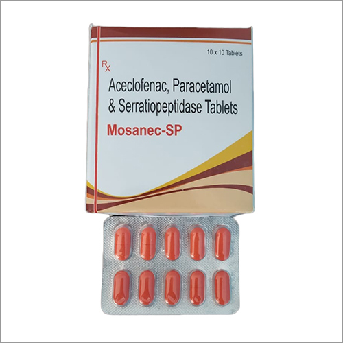 Aceclofenac Paracetamol And Serratiopeptidas Tablets
