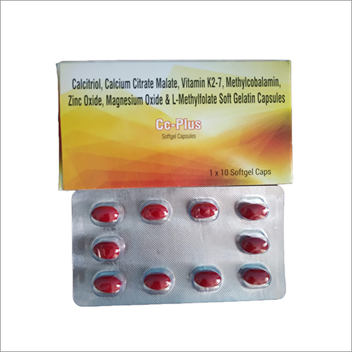 Calcitrol Calcium Citrate Malate, Vitamin K2-7 L-Methylfolate Soft Gelatin Capsules