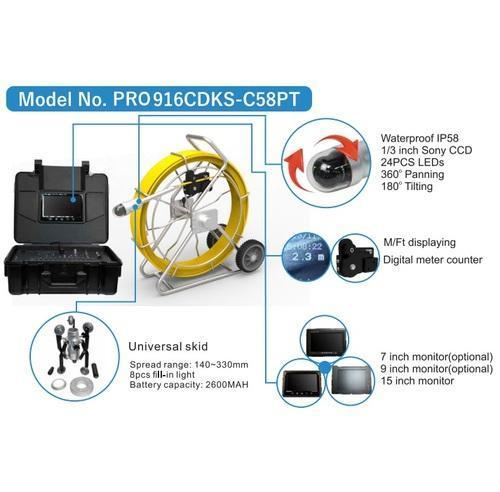 Drain Pipe Visual Inspection Camera System