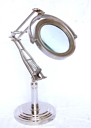 Nickel Finish Nautical Table Top Magnifying Glass
