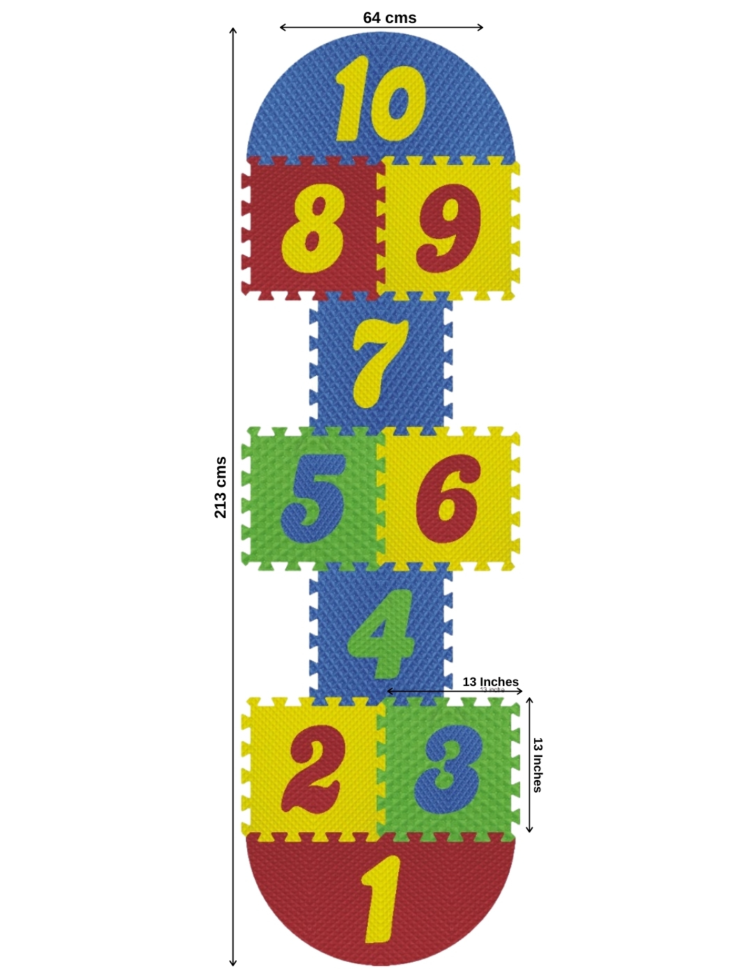 Toyz Villa Hopscotch Eva Foam Puzzle Mat