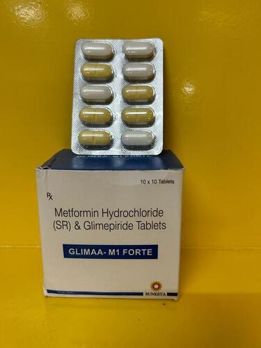 METFORMIN HYDROCHLORIDE SR 1000 mg glimpiride 1mg tablets
