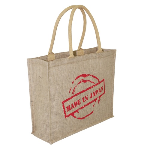 PP Laminated Jute Promotional Bag With Padded Rope Handle