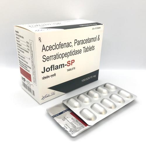 Aceclofenac IP 100 MG + Paracetamol IP 325 MG + Serratiopeptidase IP 15 MG