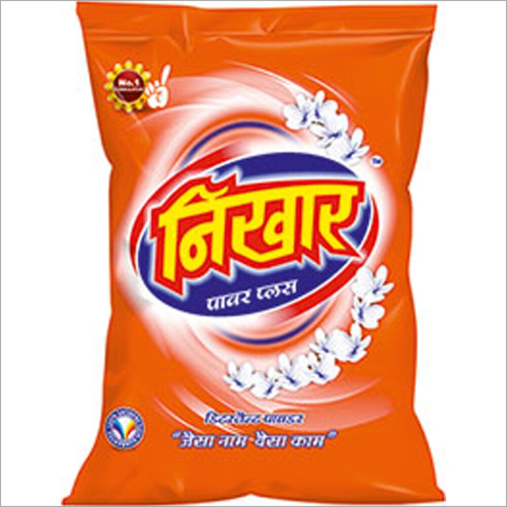 Nikhar Power Plus Detergent Powder - 1 Kg, Skin-Friendly Formula for Tough Stain Removal, Ideal for Machine Wash