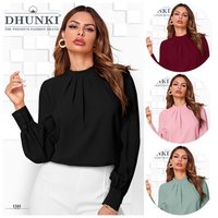 Girls Georgette Tops - Heavy Georgette, Sizes M(38) & Xl(42), Available In 4 Summer Colors | Lightweight Fabric For Comfort And Style