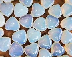 Opalite gemstone crystal heart shape plam stone