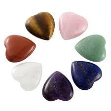 Agate Puffy Hearts Palm Stone Grade: Gemstone Crystal