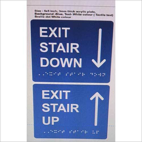 Down Stairs Braille Signage