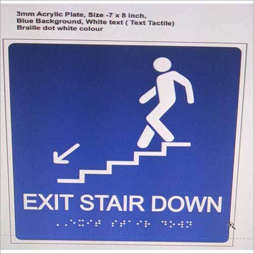Exit Stairs Braille Signage