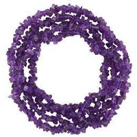 Uncut Gemstone Chips - 34 Inch Strand | Purple Amethyst, Natural Stone, 38 Grams