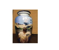 Aluminium New Red Printed Burial Cremation Urn Funeral Supplies