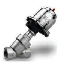 2/2 Way Pneumatic Y Type Angle Control Valve - Color: Sliver