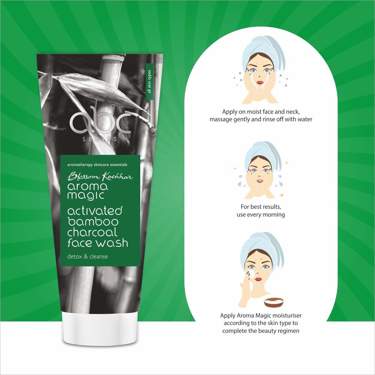Aroma Magic Activated Bamboo Charcoal Face Wash - 100ml