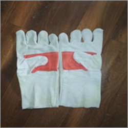Industrial Leather Hand Gloves - Leather Material, White Color | Designed for Industrial Use, Durable Resistance and Comfortable Fit