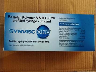 Hylan Polymer A&B G-F 20 - 8mg/ml Prefilled Syringe | Liquid Formulation, Dose as Per Instructions, Recommended Storage Guidelines