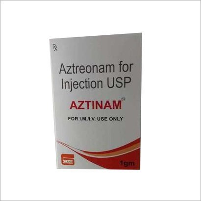 Aztreonam For Injection USP - Liquid Formulation, Anti-Bacterial Function, Dosage as Per Instruction