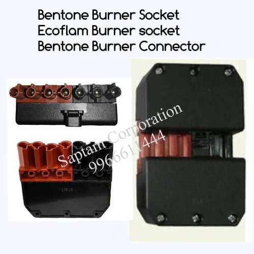 Black Bentone Ecoflame Burner Socket And Connector