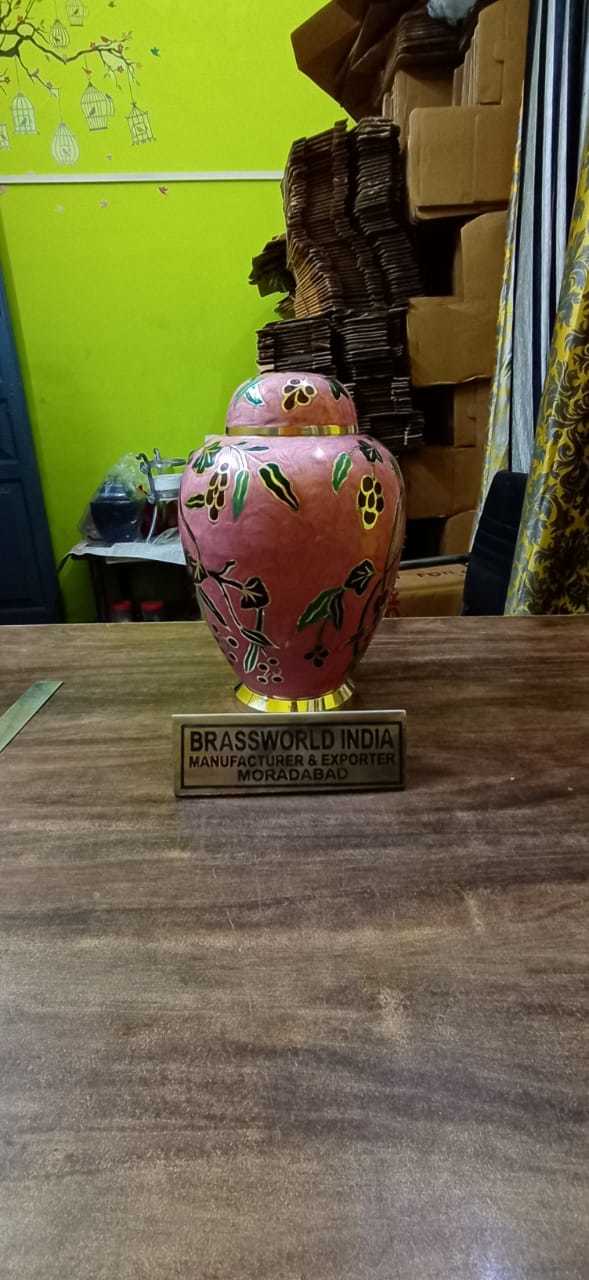 BLACK BRASS PRAYING HAND WITH CROSS CREMATION URN FUNERAL SUPPLIES