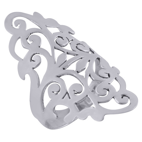 GORGEOUS JALI CUT OUT PLAIN 925 STERLING SOLID SILVER HANDMADE RING