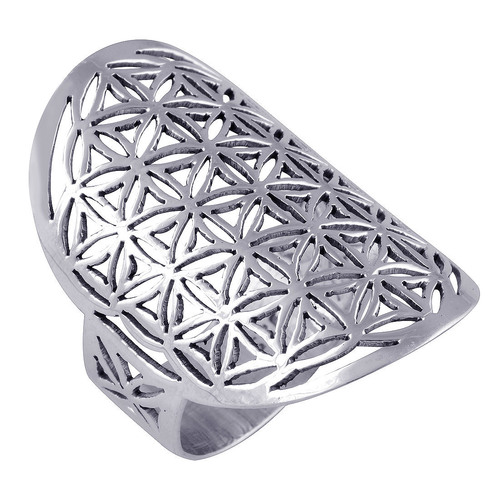 GORGEOUS JALI CUT OUT PLAIN 925 STERLING SOLID SILVER HANDMADE RING