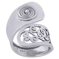 GORGEOUS JALI CUT OUT PLAIN 925 STERLING SOLID SILVER HANDMADE RING