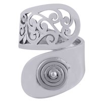 GORGEOUS JALI CUT OUT PLAIN 925 STERLING SOLID SILVER HANDMADE RING