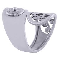 GORGEOUS JALI CUT OUT PLAIN 925 STERLING SOLID SILVER HANDMADE RING