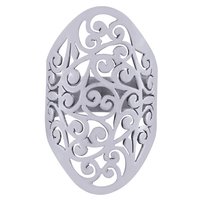 GORGEOUS JALI CUT OUT PLAIN 925 STERLING SOLID SILVER HANDMADE RING