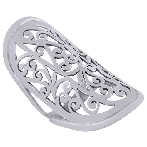 GORGEOUS JALI CUT OUT PLAIN 925 STERLING SOLID SILVER HANDMADE RING
