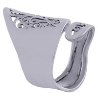 GORGEOUS JALI CUT OUT PLAIN 925 STERLING SOLID SILVER HANDMADE RING