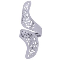 GORGEOUS JALI CUT OUT PLAIN 925 STERLING SOLID SILVER HANDMADE RING