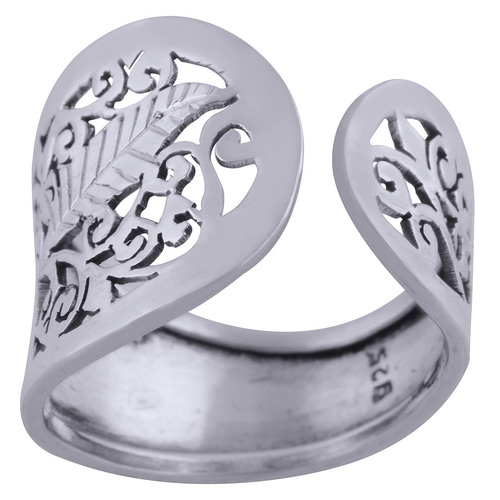 GORGEOUS JALI CUT OUT PLAIN 925 STERLING SOLID SILVER HANDMADE RING