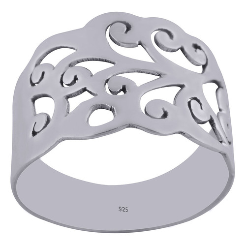 GORGEOUS JALI CUT OUT PLAIN 925 STERLING SOLID SILVER HANDMADE RING