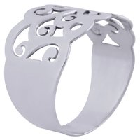GORGEOUS JALI CUT OUT PLAIN 925 STERLING SOLID SILVER HANDMADE RING
