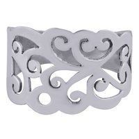 GORGEOUS JALI CUT OUT PLAIN 925 STERLING SOLID SILVER HANDMADE RING