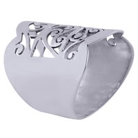 GORGEOUS JALI CUT OUT PLAIN 925 STERLING SOLID SILVER HANDMADE RING
