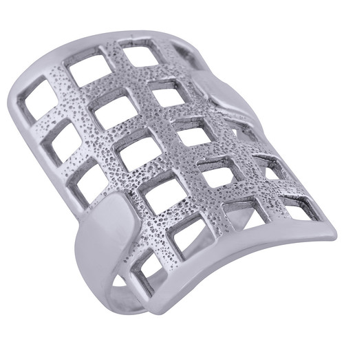 GORGEOUS JALI CUT OUT PLAIN 925 STERLING SOLID SILVER HANDMADE RING