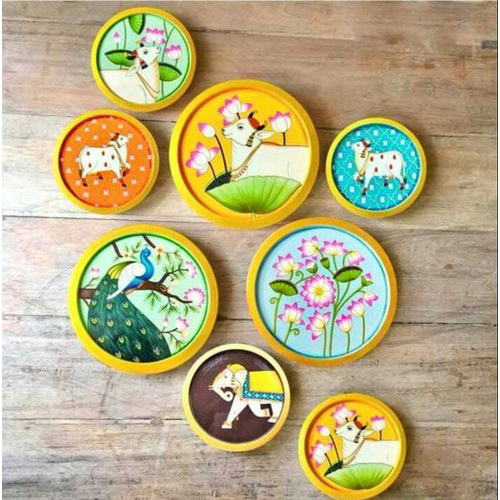 Pichwai Wood plates