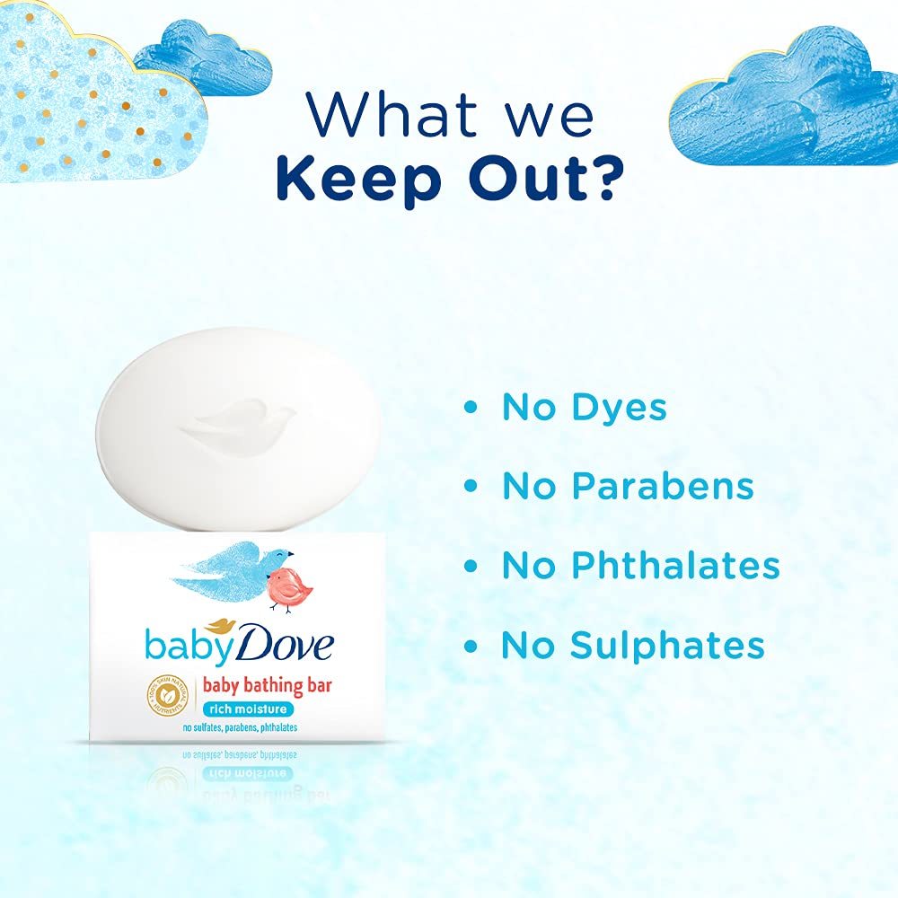 Baby Dove Rich Moisture Bar - 75g (Pack of 3)