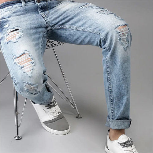 Girls Jeans with Damage Patterns