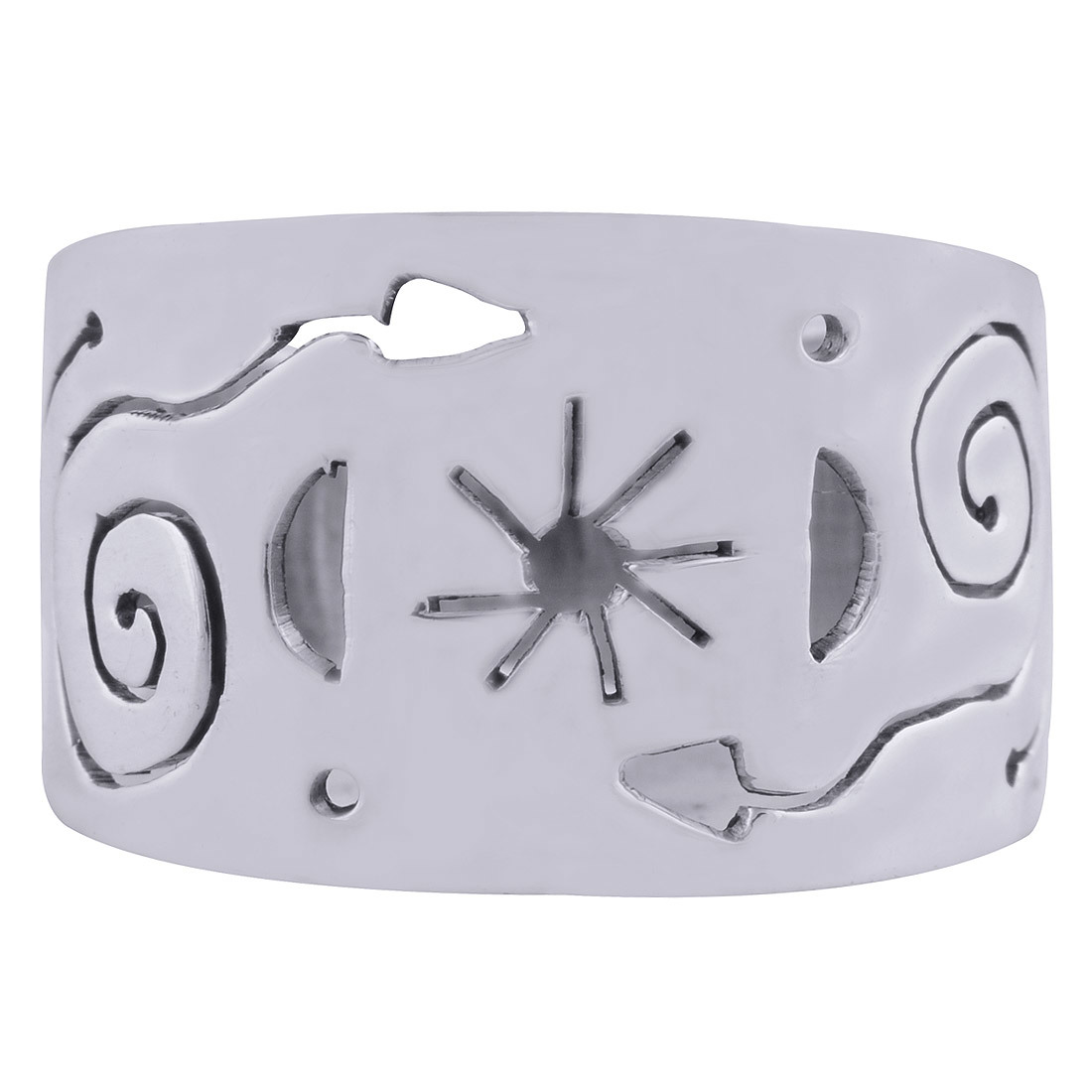 GORGEOUS JALI CUT OUT PLAIN 925 STERLING SOLID SILVER HANDMADE RING
