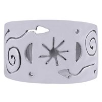 GORGEOUS JALI CUT OUT PLAIN 925 STERLING SOLID SILVER HANDMADE RING