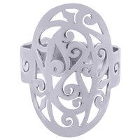 GORGEOUS JALI CUT OUT PLAIN 925 STERLING SOLID SILVER HANDMADE RING