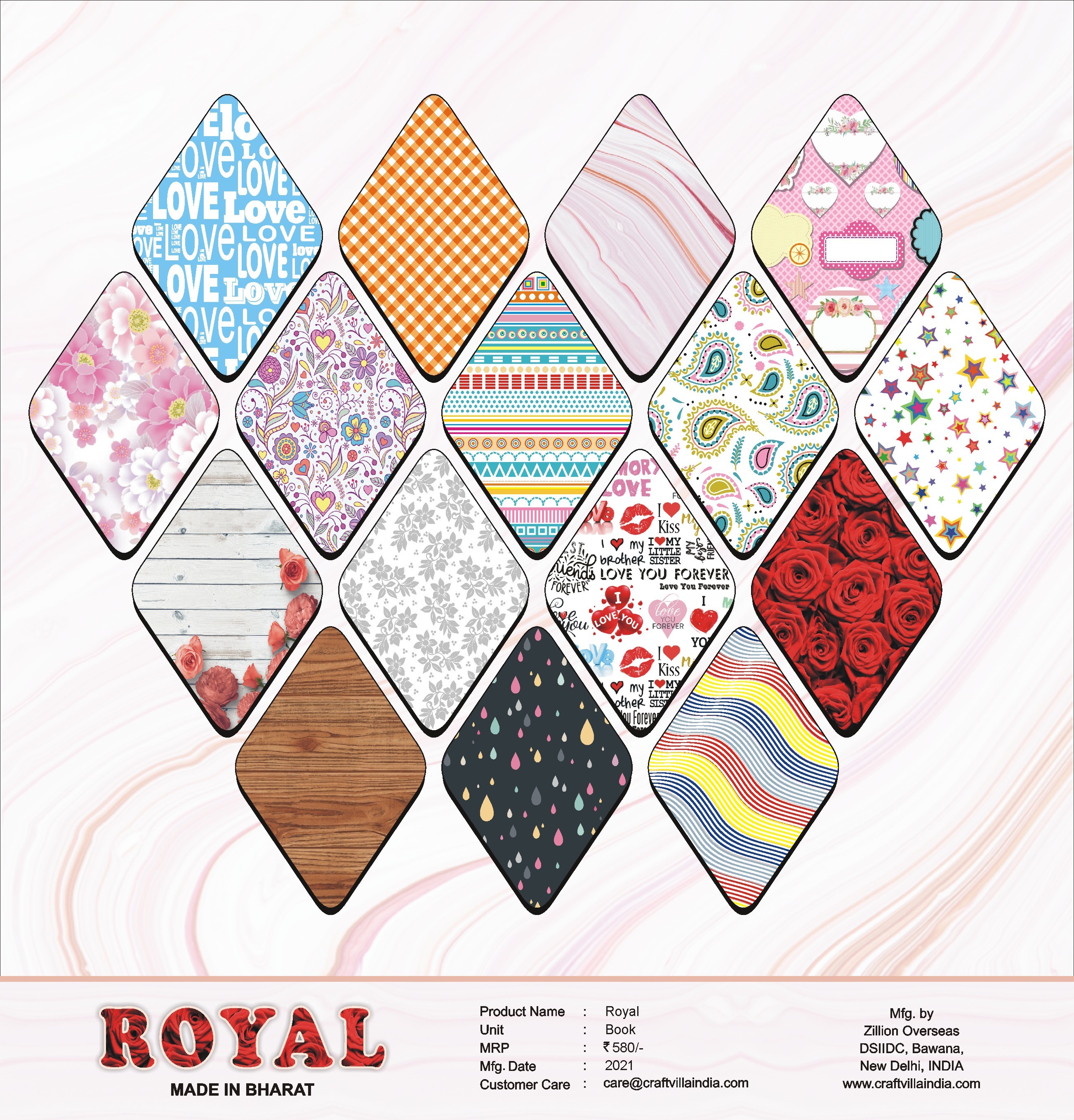 12x12 Inches Craft Villa Royal Craftbook