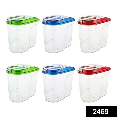 Plastic Storage container Set with Opening Mouth 1500ml (Pack of 6)