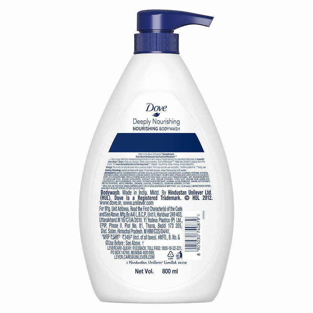 Dove 800ml Deeply Nourishing Body Wash