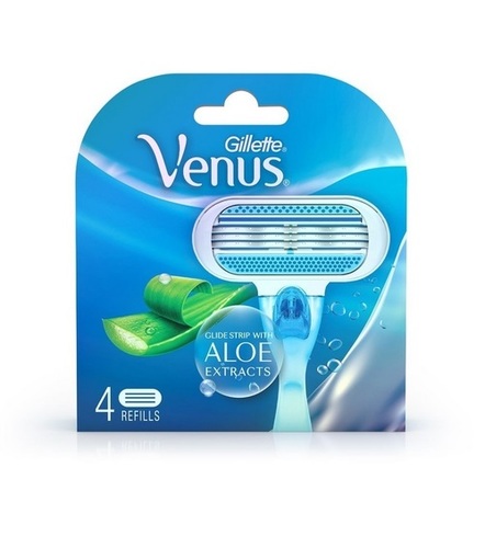 Gillette Venus Women Set of 4 Cartridges with Aloe Extracts